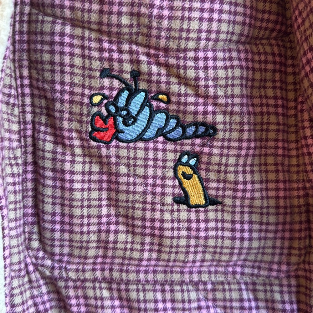 Obey Cream Sherpa Jacket with Embroidered Detail - Picture 14 of 16